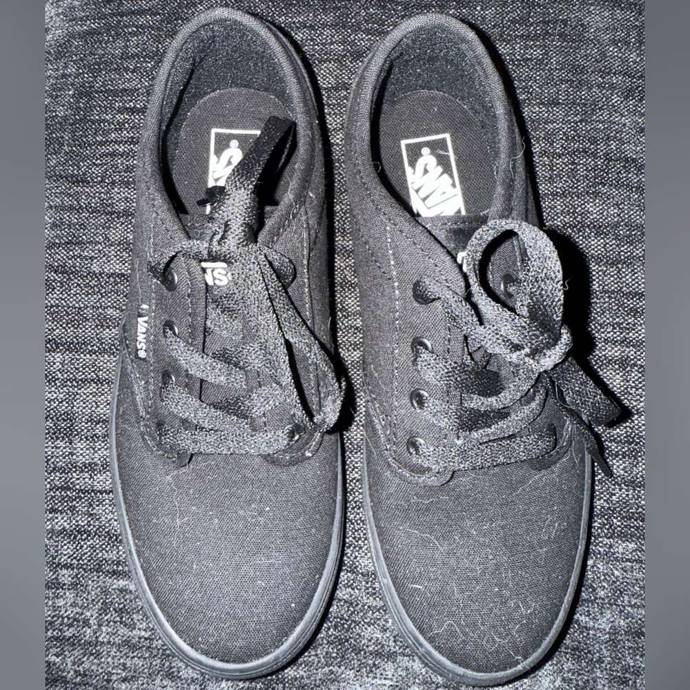 Vans Black Canvas Sneakers - Size 3